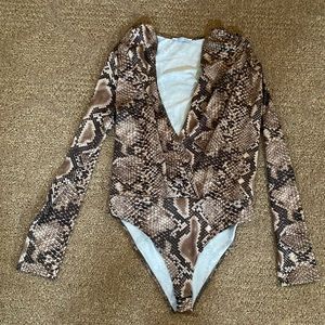Zara snakeskin body suit - medium